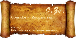 Obendorf Zsuzsanna névjegykártya